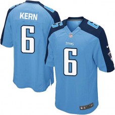 Tennessee Titans #6 Brett Kern Game Light Blue Jersey