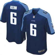 Tennessee Titans #6 Brett Kern Game Navy Blue Jersey