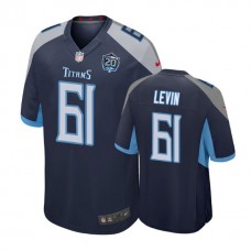Tennessee Titans #61 Corey Levin 20th Anniversary Game Navy Jersey
