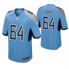 Tennessee Titans #64 Nate Davis 2019 NFL Draft Light Blue Game Jersey