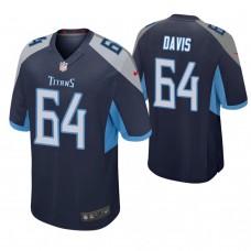 Tennessee Titans #64 Nate Davis 2019 NFL Draft Navy Game Jersey