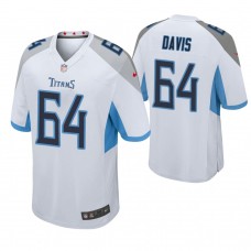 Tennessee Titans #64 Nate Davis 2019 NFL Draft White Game Jersey