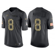 Tennessee Titans #8 Marcus Mariota Camo Anthracite 2016 Salute to Service Limited Jersey