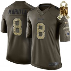 Tennessee Titans #8 Marcus Mariota Green Camo Salute To Service Limited Jersey