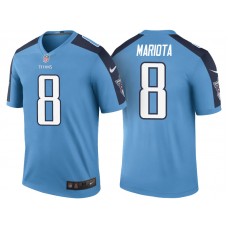 Tennessee Titans #8 Marcus Mariota Light Blue Color Rush Legend Jersey