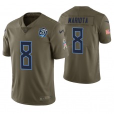 Tennessee Titans #8 Marcus Mariota Olive 20th Anniversary Salute to Service Limited Jersey