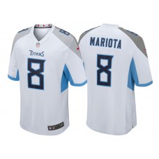 Tennessee Titans #8 Marcus Mariota White 2018 Game Jersey