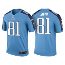 Tennessee Titans #81 Jonnu Smith Light Blue Color Rush Legend Jersey