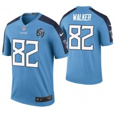Tennessee Titans #82 Delanie Walker Light Blue 20th Anniversary Color Rush Legend Jersey