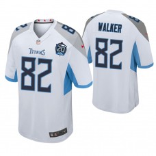 Tennessee Titans #82 Delanie Walker White 20th Anniversary Game Jersey