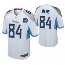 Tennessee Titans #84 Corey Davis White 20th Anniversary Game Jersey