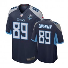 Tennessee Titans #89 Phillip Supernaw 20th Anniversary Game Navy Jersey