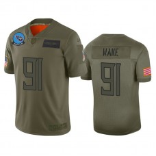 Tennessee Titans #91 Cameron Wake Camo 2019 Salute to Service Limited Jersey