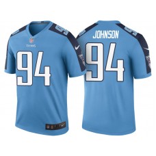 Tennessee Titans #94 Austin Johnson Light Blue Color Rush Legend Jersey