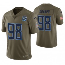 Tennessee Titans #98 Brian Orakpo Olive 20th Anniversary Salute to Service Limited Jersey