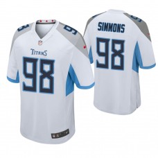 Tennessee Titans #98 Jeffery Simmons 2019 NFL Draft White Game Jersey