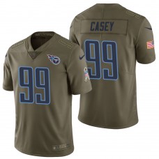 Tennessee Titans #99 Jurrell Casey Olive 2017 Salute to Service Limited Jersey