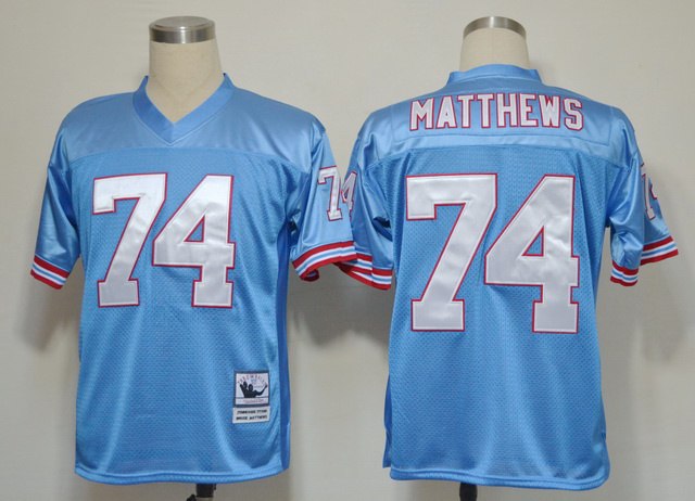 Tennessee Titans 74 Matthews Blue Cool Base Jerseys