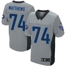 Tennessee Titans Bruce Matthews Game Grey Jersey