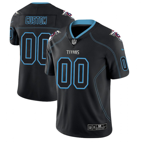 Tennessee Titans Custom 2018 Lights Out Color Rush Limited Black Jersey