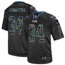 Tennessee Titans Earl Campbell Game Black Camo Jersey