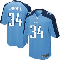 Tennessee Titans Earl Campbell Game Light Blue Jersey