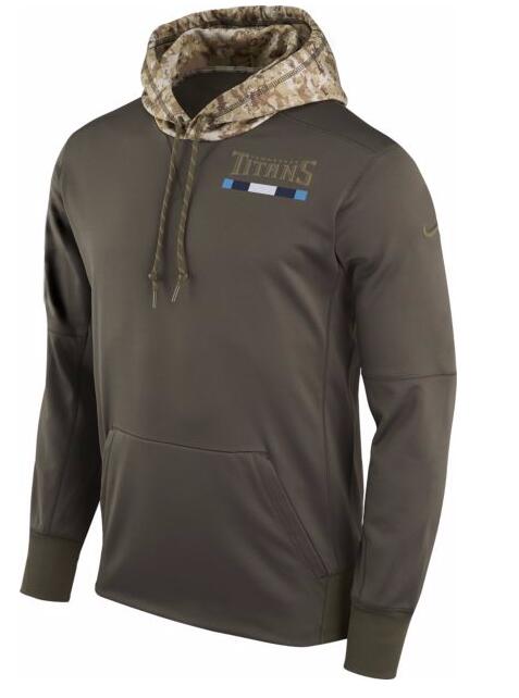 Tennessee Titans Nike Salute To Service Sideline Therma Pullover Hoodie Olive
