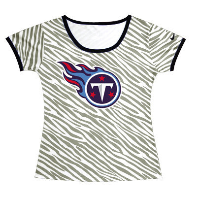 Tennessee Titans Sideline Legend Authentic Logo women Zebra stripes T-shirt