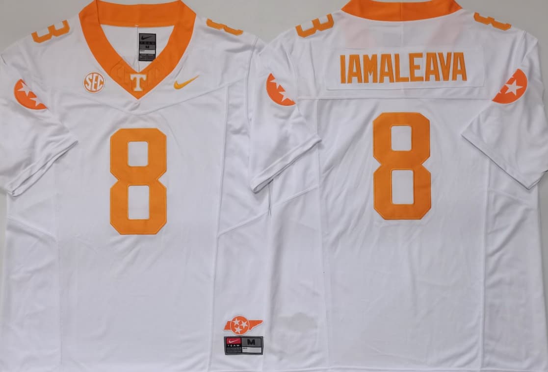 Tennessee Volunteers  White #8 IAMALEAVA