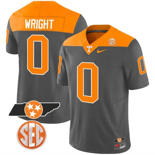 Tennessee Volunteers 2023 Alternate Vapor Limited   Jersey V3 – All Stitched Anthracite#0 Jaylen Wright