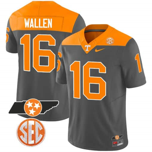 Tennessee Volunteers 2023 Alternate Vapor Limited   Jersey V3 – All Stitched Anthracite#16 Morgan Wallen