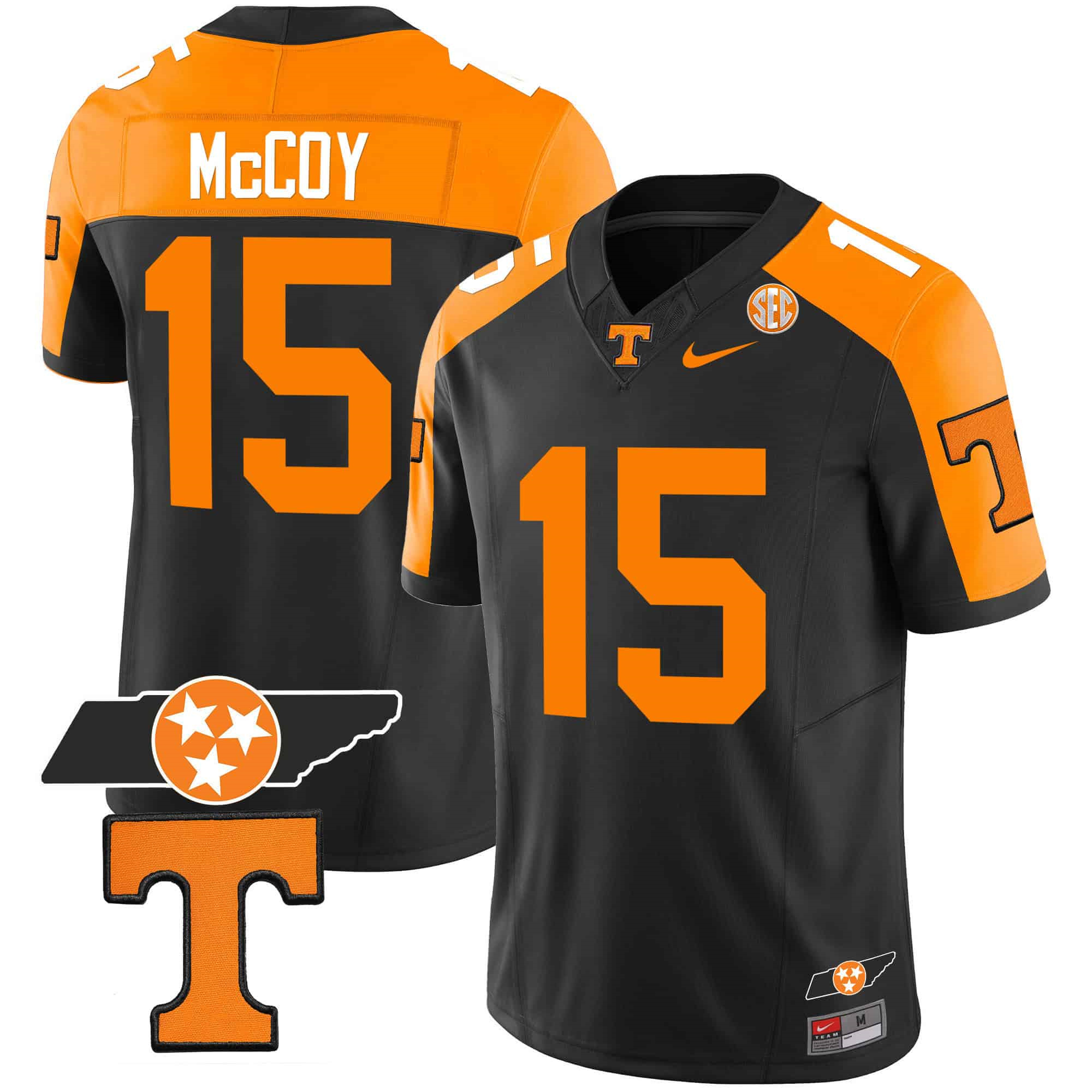 Tennessee Volunteers 2023 Alternate Vapor Limited   Jersey V3 – All StitchedBlack#15 Bru Mccoy