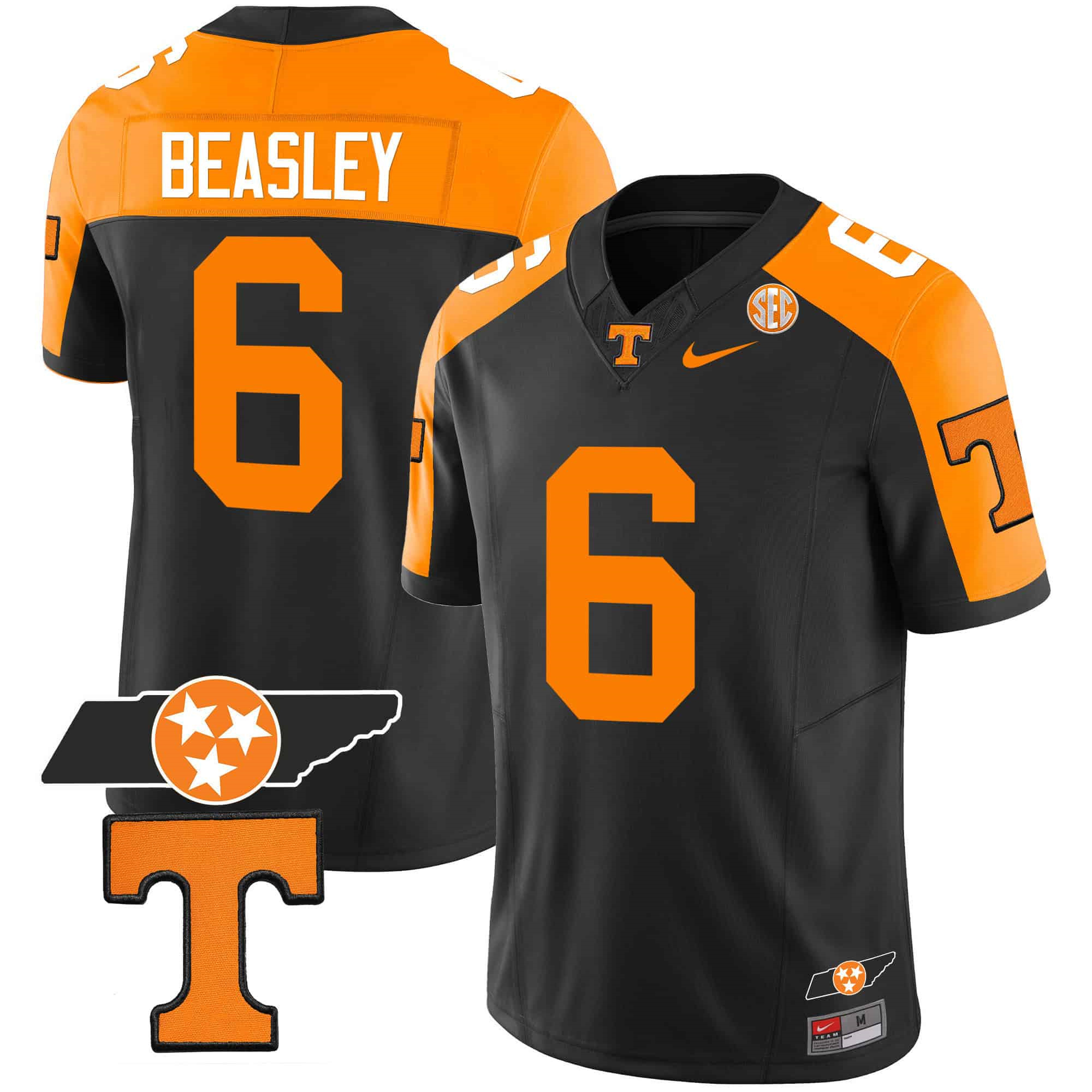 Tennessee Volunteers 2023 Alternate Vapor Limited   Jersey V3 – All StitchedBlack#6 Aaron Beasley