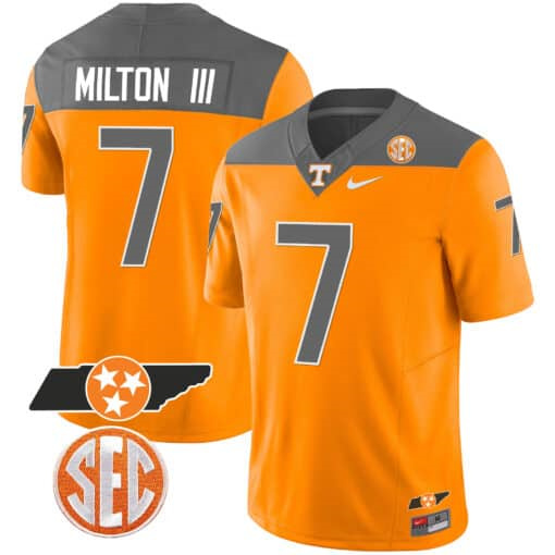 Tennessee Volunteers 2023 Alternate Vapor Limited  Jersey V3 – All Stitched Inverted#7 Joe Milton lii
