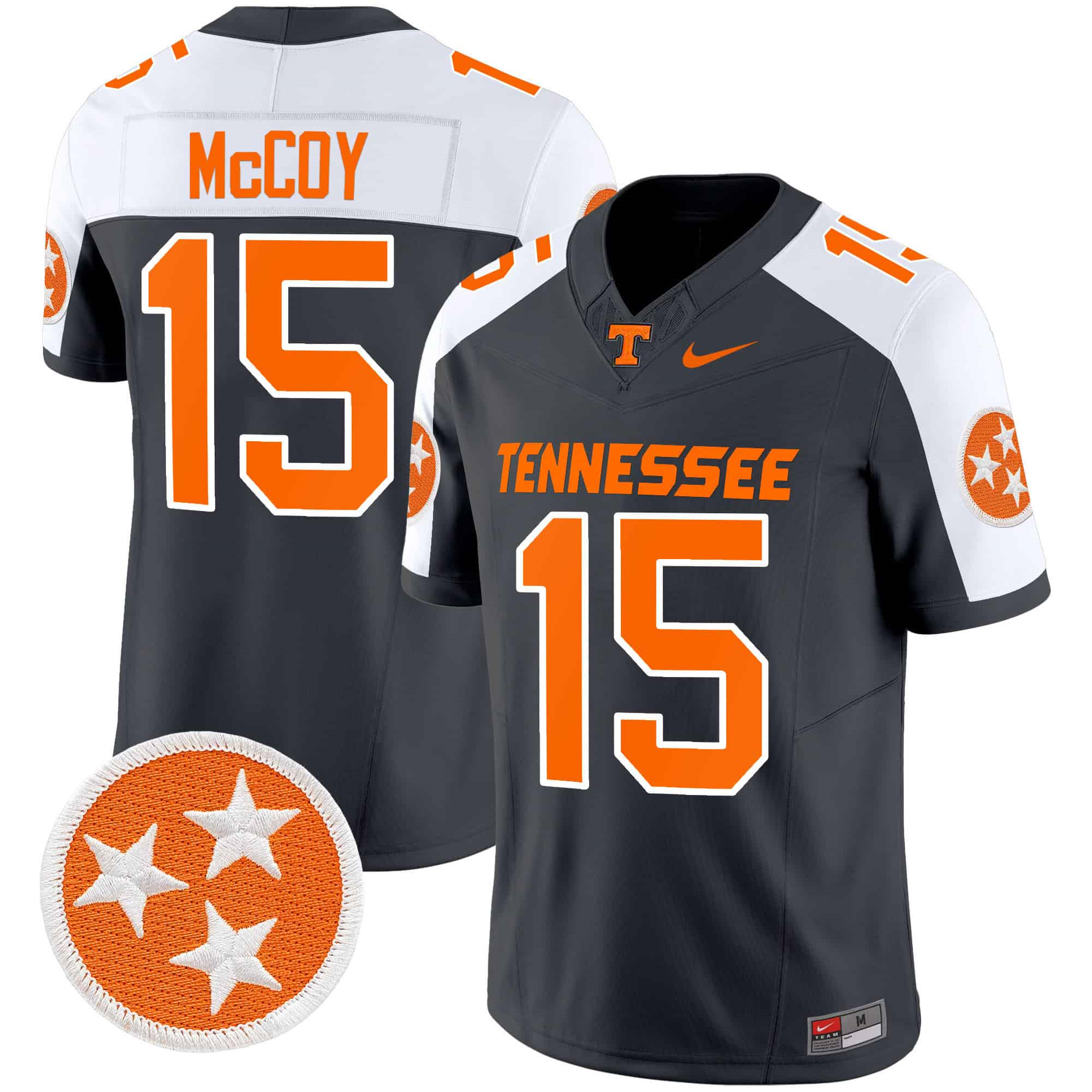 Tennessee Volunteers 2024 Vapor Limited   Jersey – All Stitched Grey Alternate #15 Bru Mccoy