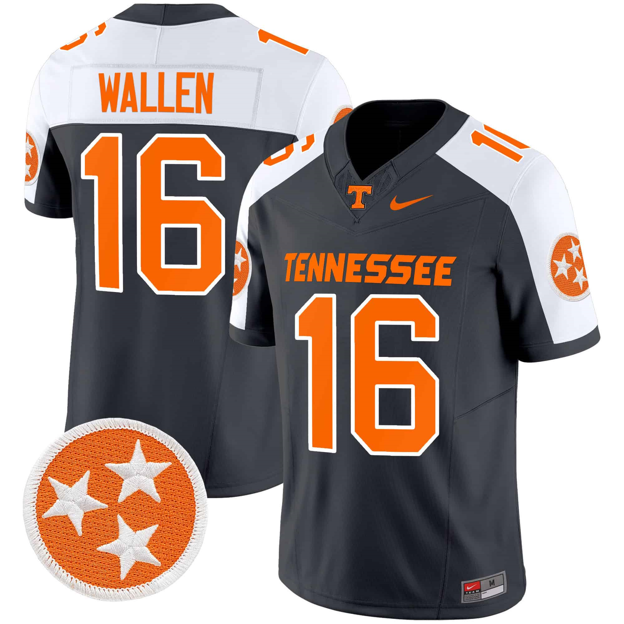 Tennessee Volunteers 2024 Vapor Limited   Jersey – All Stitched Grey Alternate #16 Morgan Wallen