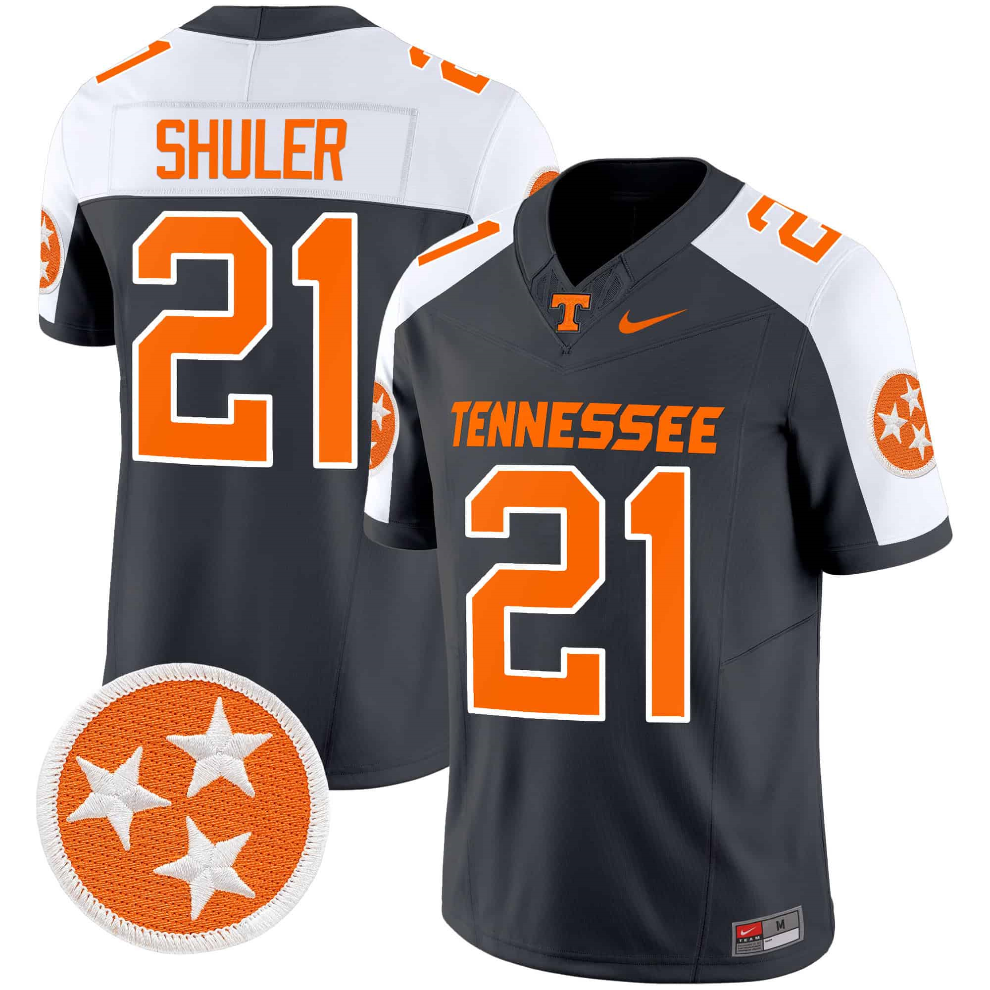 Tennessee Volunteers 2024 Vapor Limited   Jersey – All Stitched Grey Alternate #21 Navy Shuler