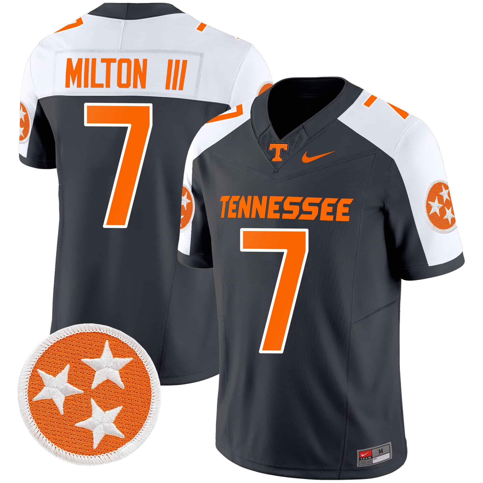 Tennessee Volunteers 2024 Vapor Limited   Jersey – All Stitched Grey Alternate #7 Joe Milton lii