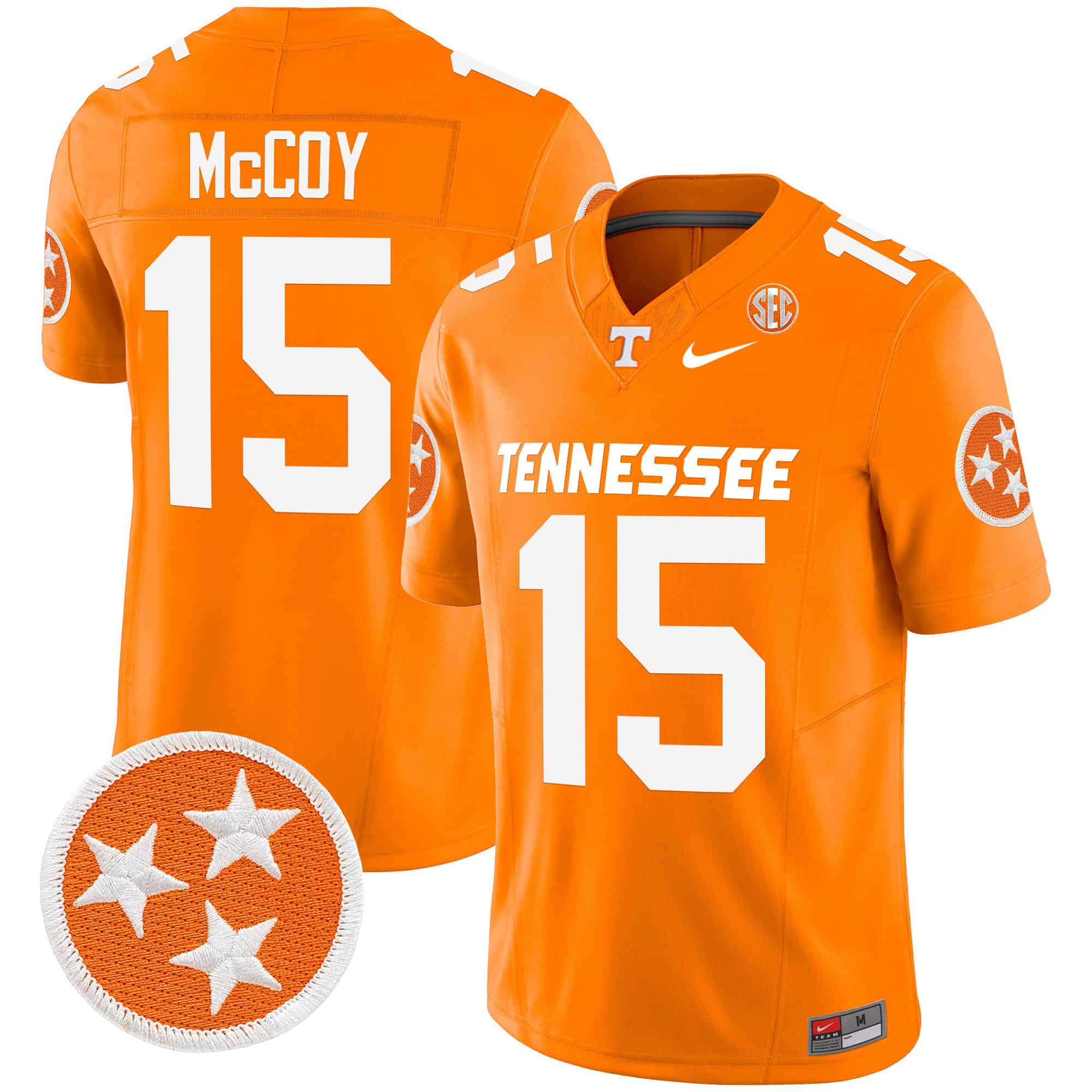 Tennessee Volunteers 2024 Vapor Limited   Jersey – All Stitched Orange #15 Bru Mccoy