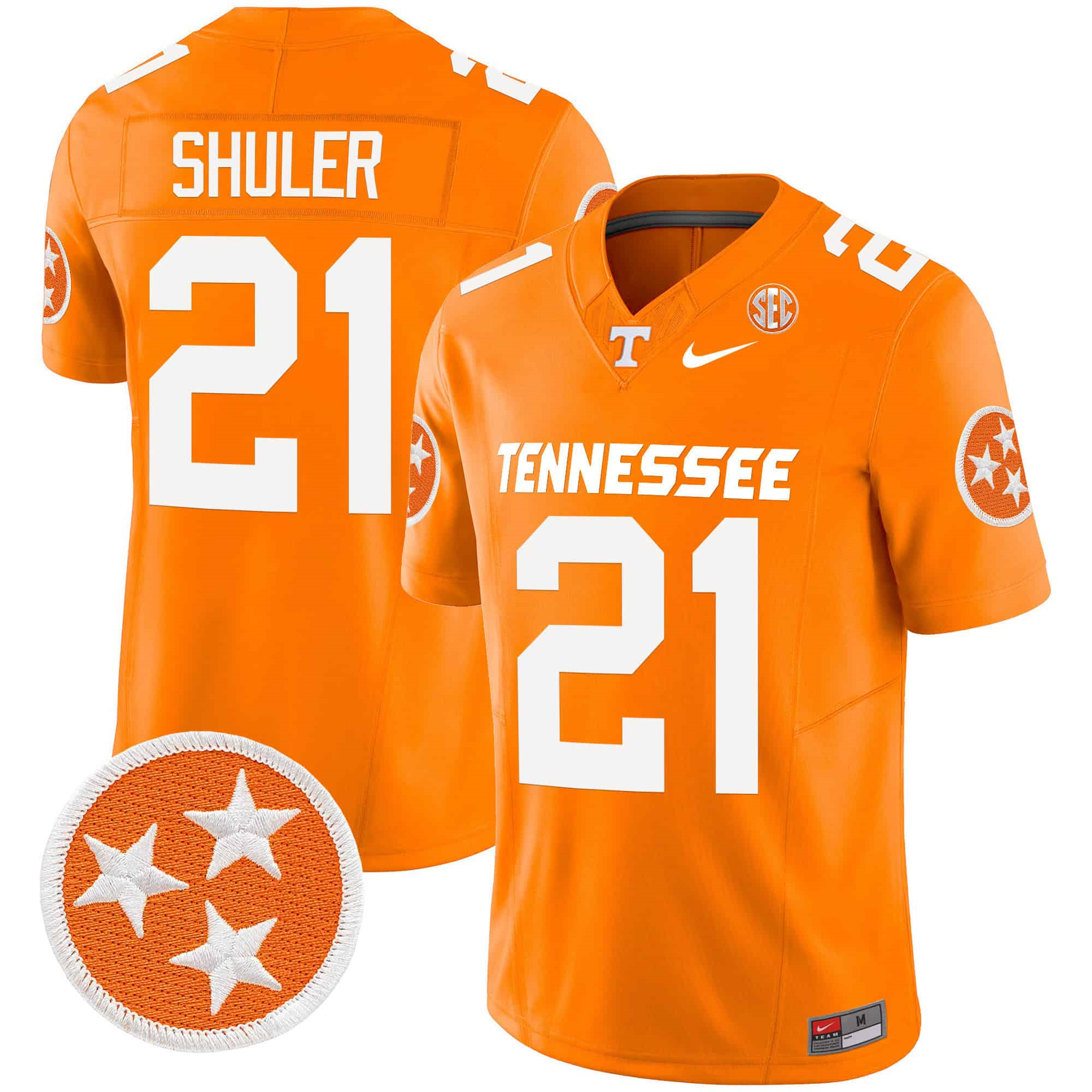 Tennessee Volunteers 2024 Vapor Limited   Jersey – All Stitched Orange #21 Navy Shuler