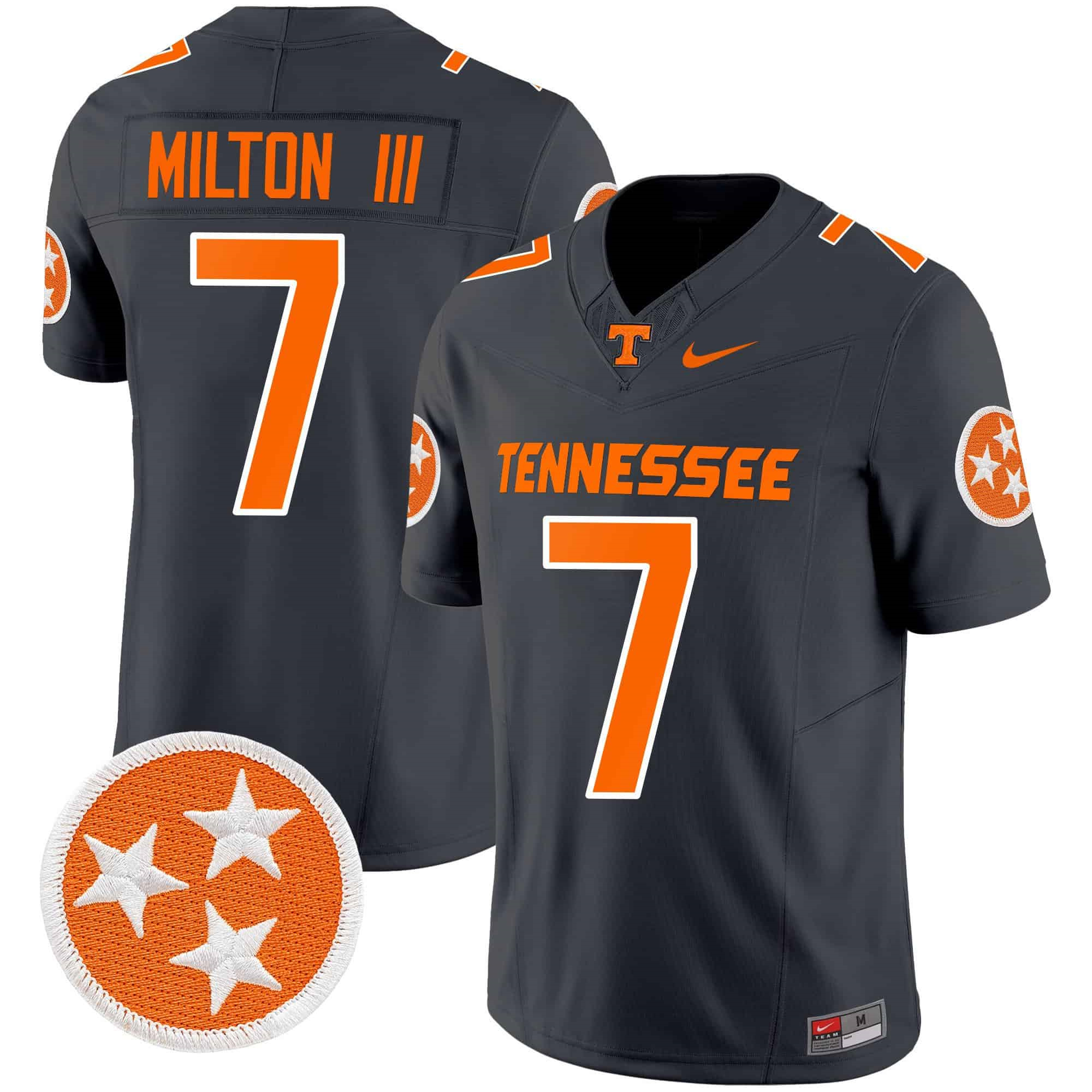 Tennessee Volunteers 2024 Vapor Limited   Jersey – All Stitched Smokey Grey #7 Joe Milton lii