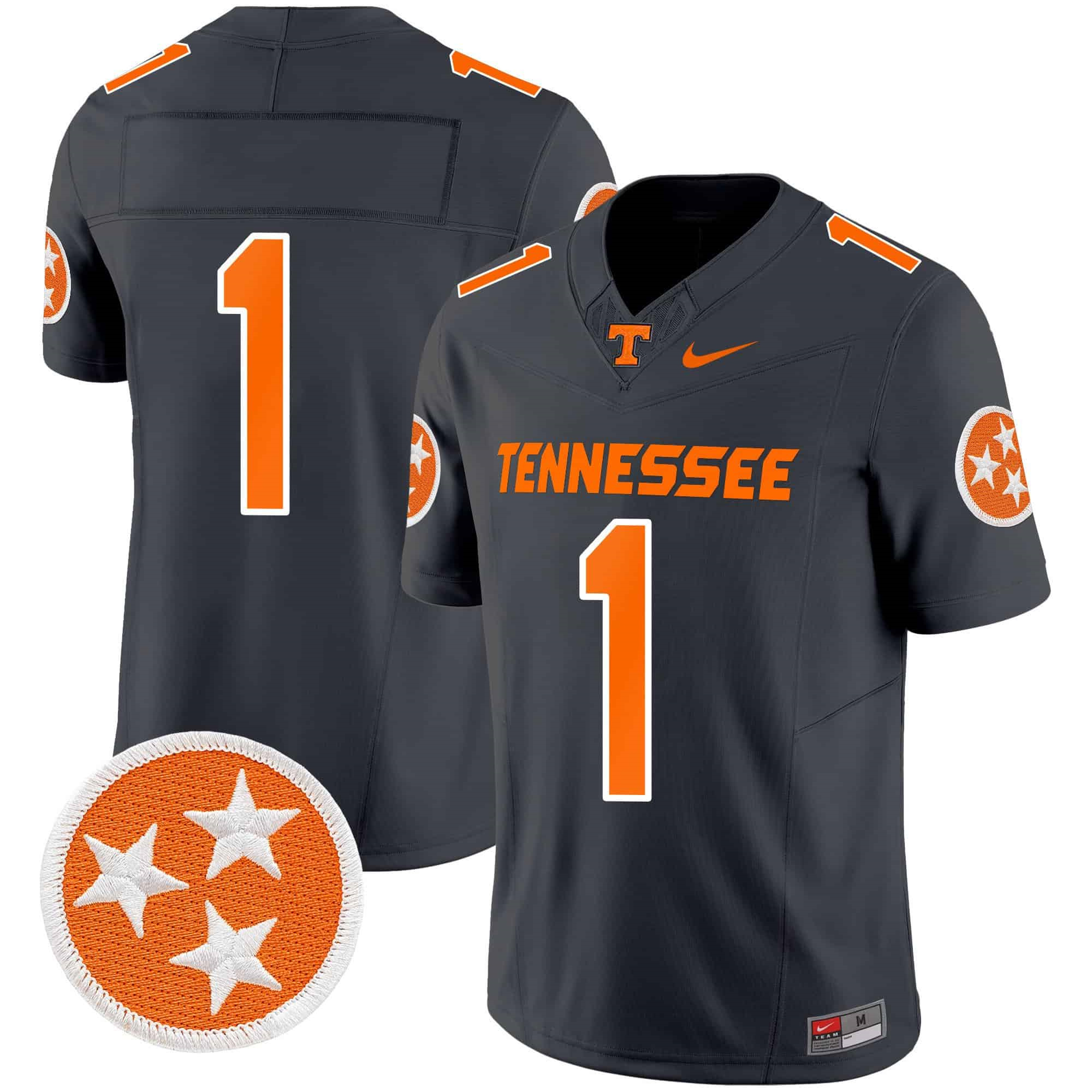 Tennessee Volunteers 2024 Vapor Limited   Jersey – All Stitched Smokey Grey#1  no name