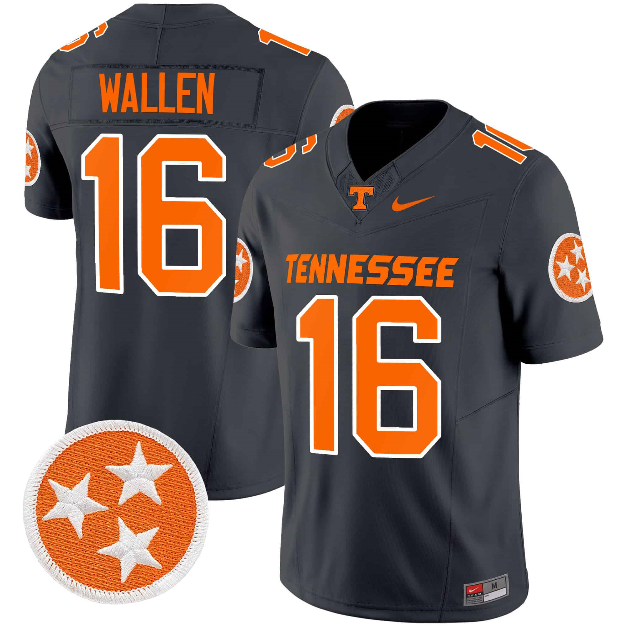 Tennessee Volunteers 2024 Vapor Limited   Jersey – All Stitched Smokey Grey#16 Morgan Wallen