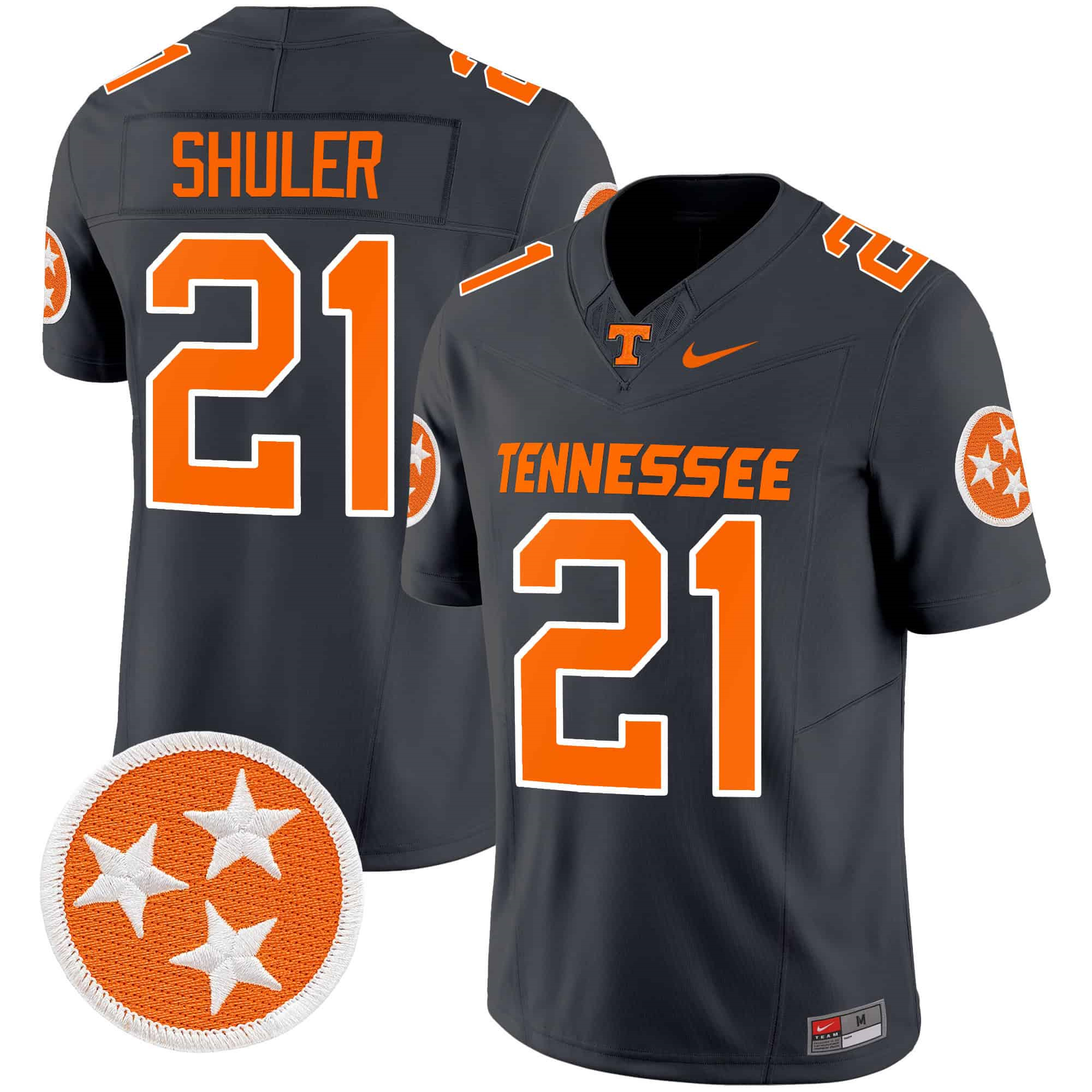 Tennessee Volunteers 2024 Vapor Limited   Jersey – All Stitched Smokey Grey#21 Navy Shuler