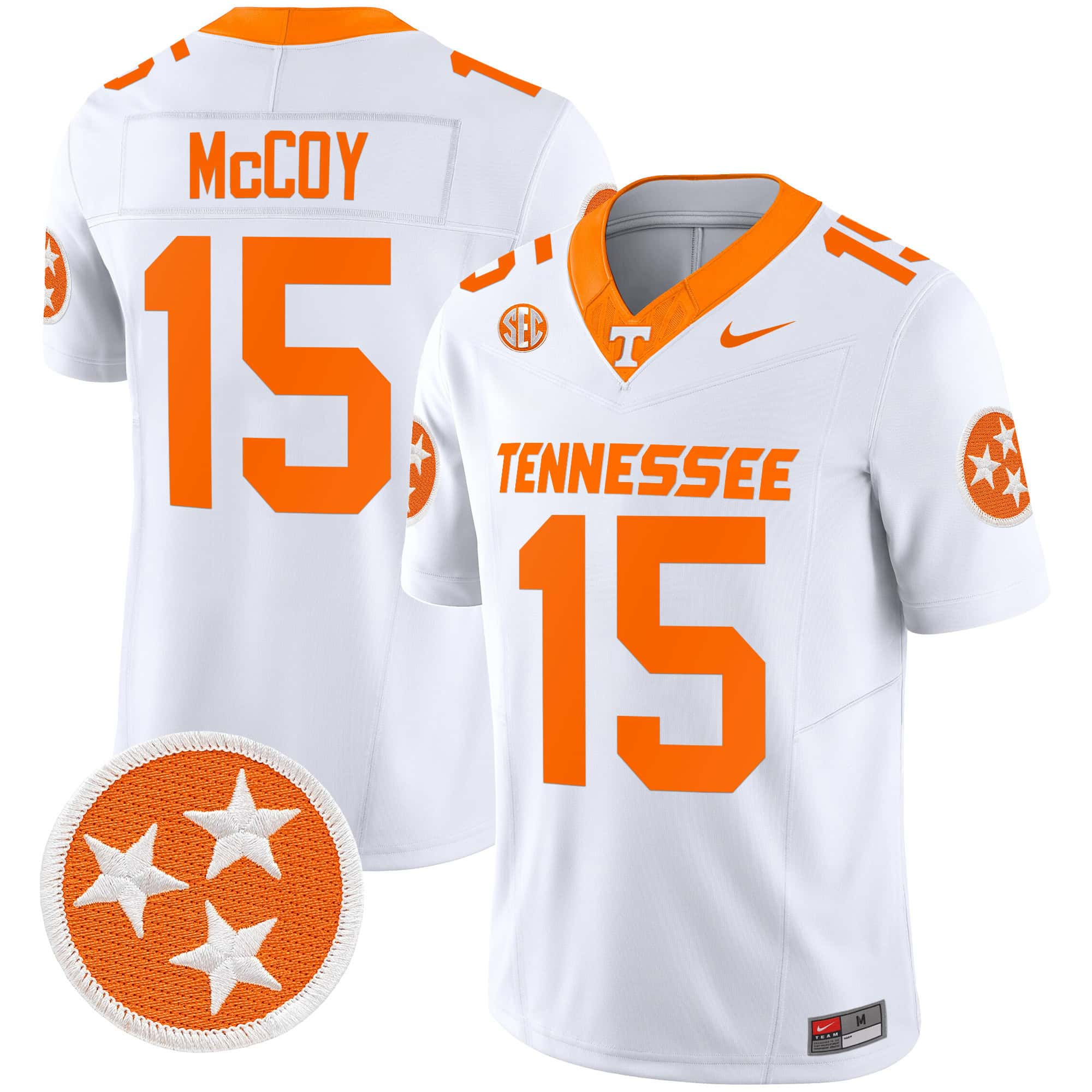 Tennessee Volunteers 2024 Vapor Limited Custom Jersey – All Stitched White #15 Bru Mccoy