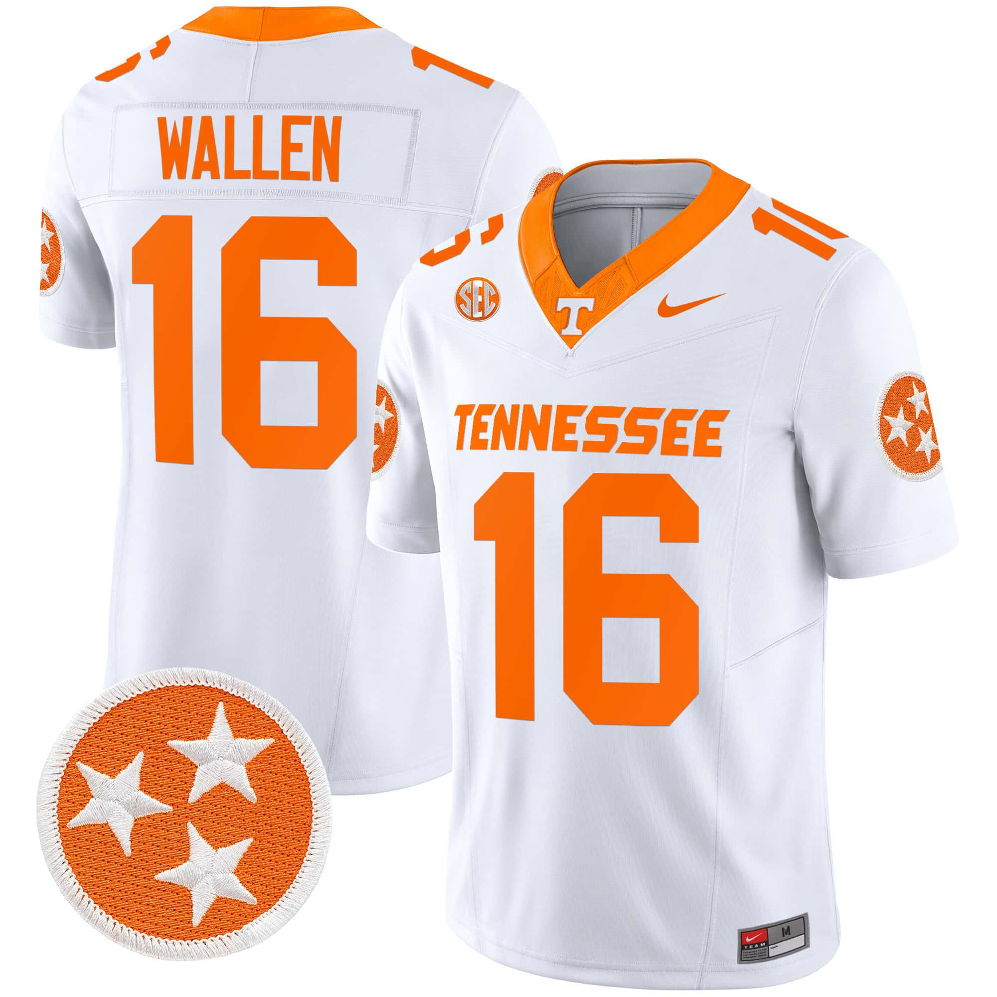 Tennessee Volunteers 2024 Vapor Limited Custom Jersey – All Stitched White #16 Morgan Wallen
