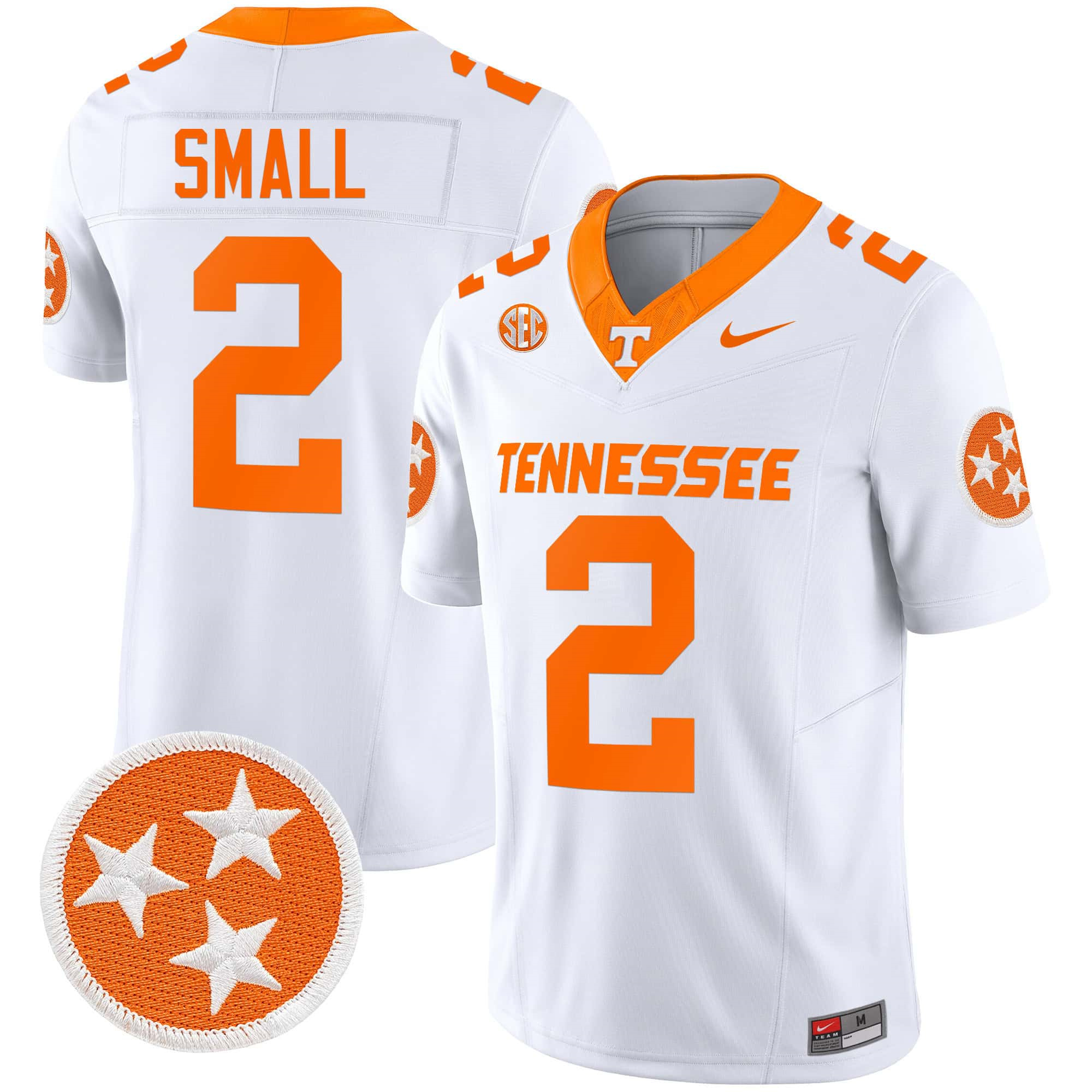 Tennessee Volunteers 2024 Vapor Limited Custom Jersey – All Stitched White #2 Jabari Small