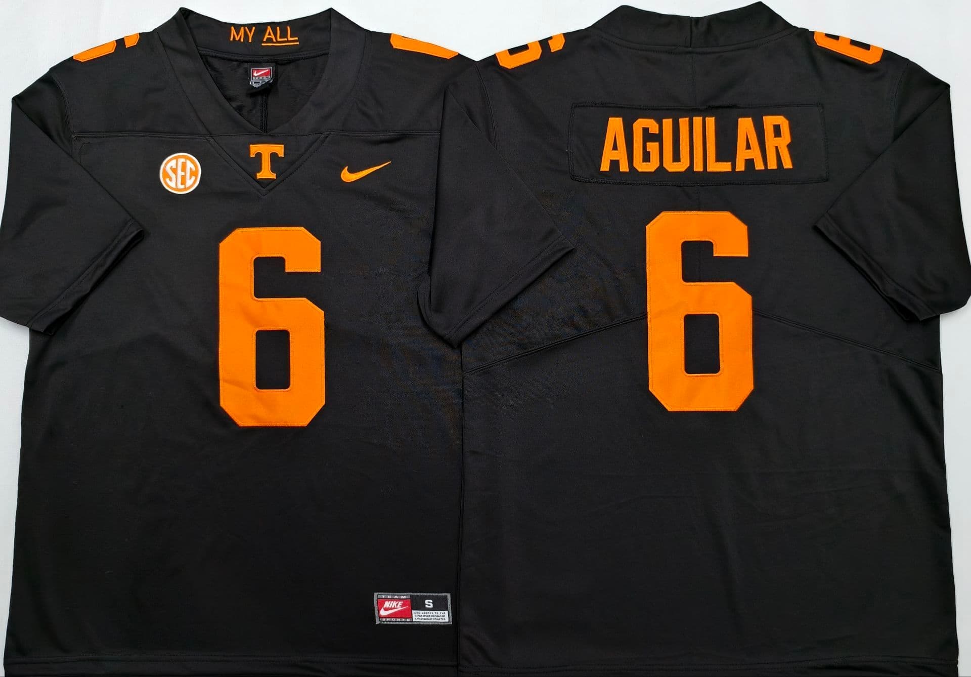 Tennessee Volunteers Black #6 AGUILAR_1