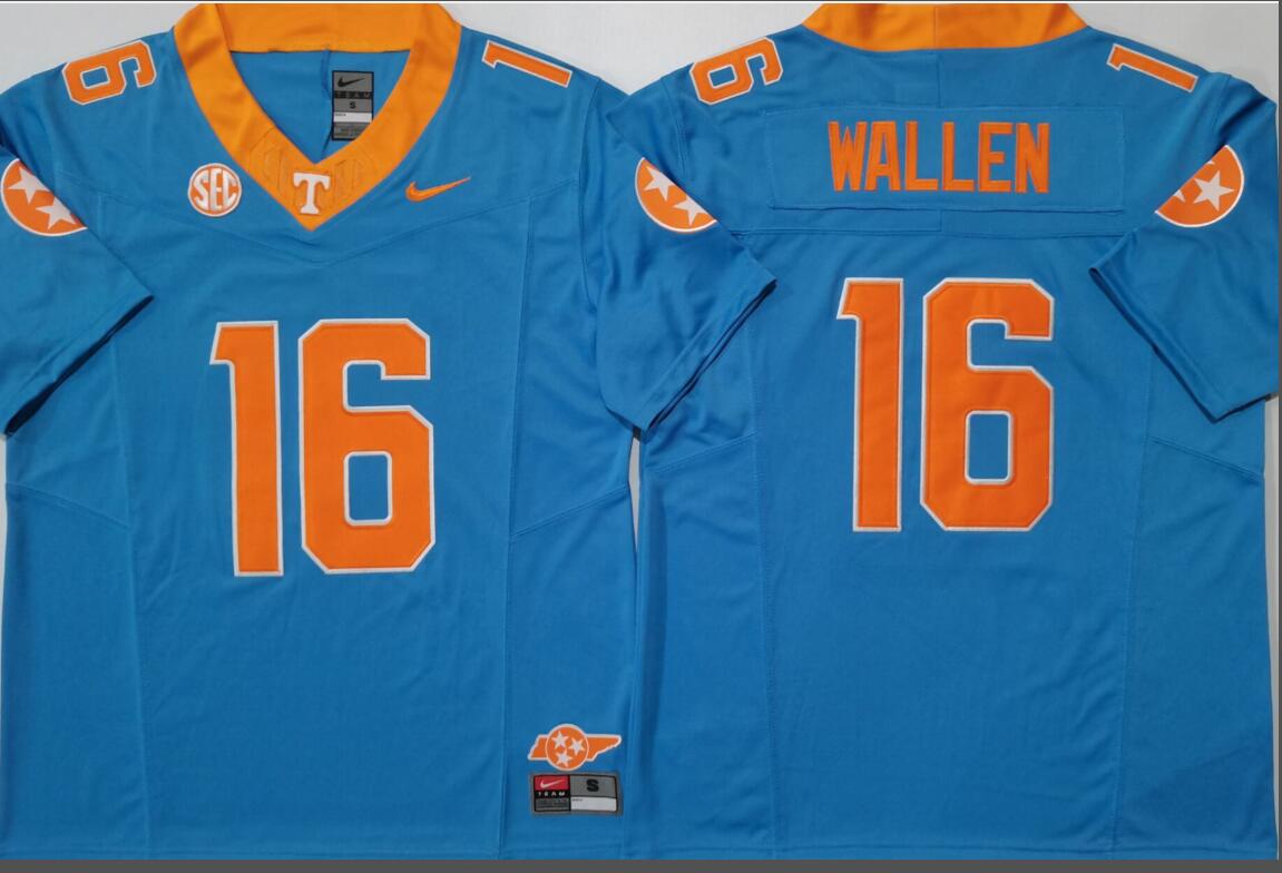 Tennessee Volunteers Blue #16 WALLEN Jersey