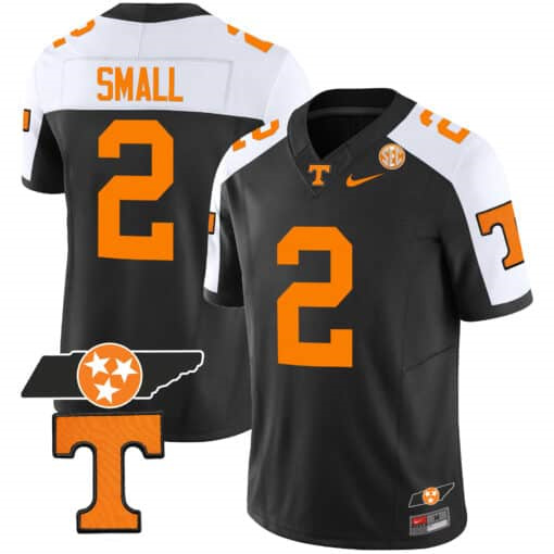 Tennessee Volunteers Checkerboard & Alternate   Jersey V2 – All Stitched Black Special #2 Jabari Small